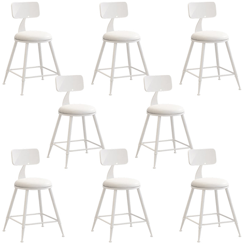 Industrial Iron Bar Stool Bar Height Armless Stool with Cushion