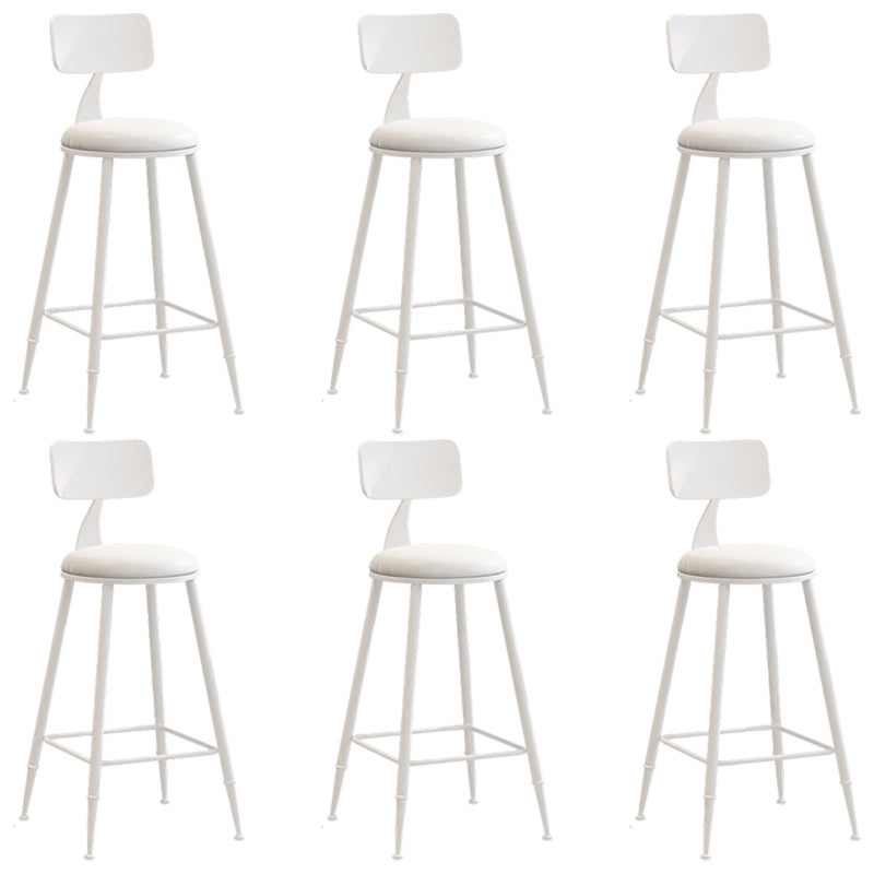 Industrial Iron Bar Stool Bar Height Armless Stool with Cushion