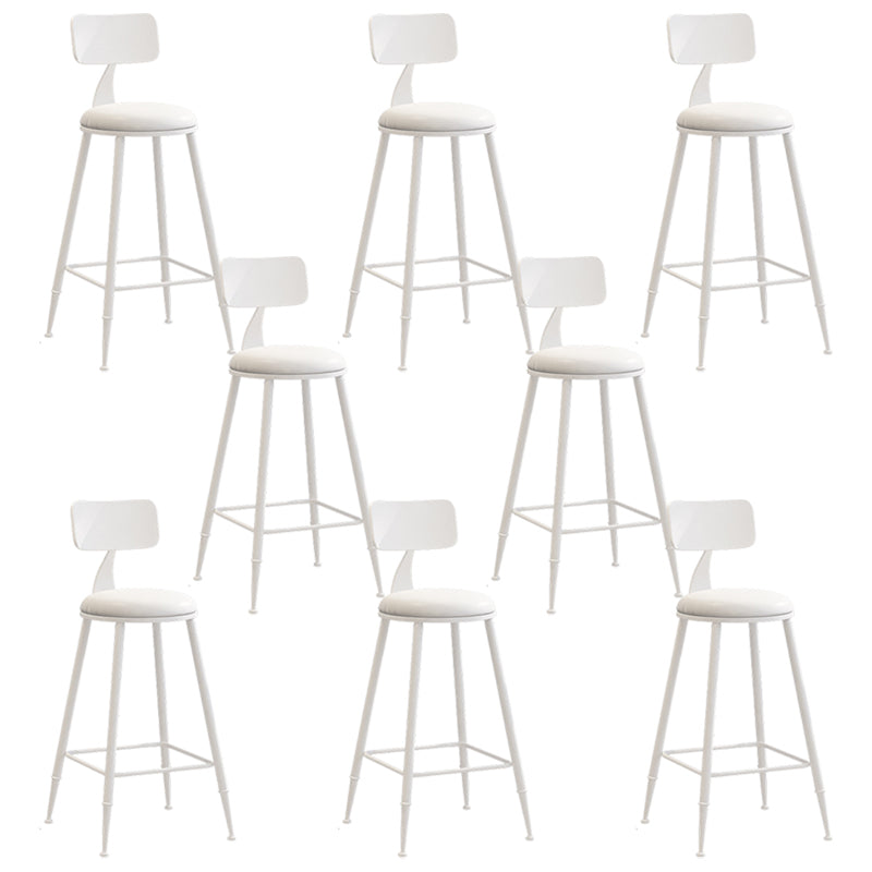 Industrial Iron Bar Stool Bar Height Armless Stool with Cushion