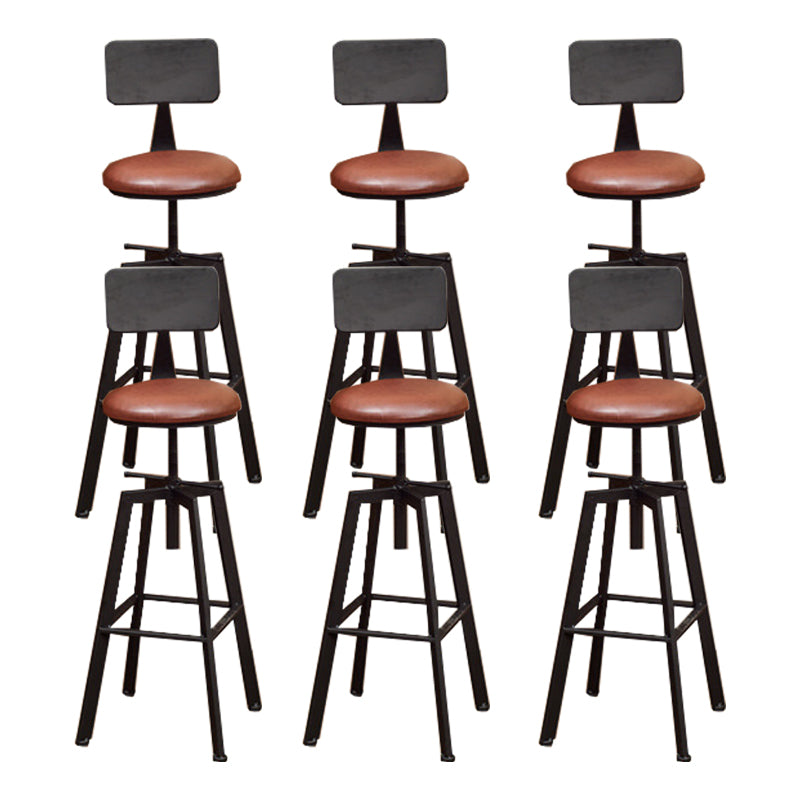 Industrial Metal Bar Stool Swivel Adjustable Height Patio Bar Stool