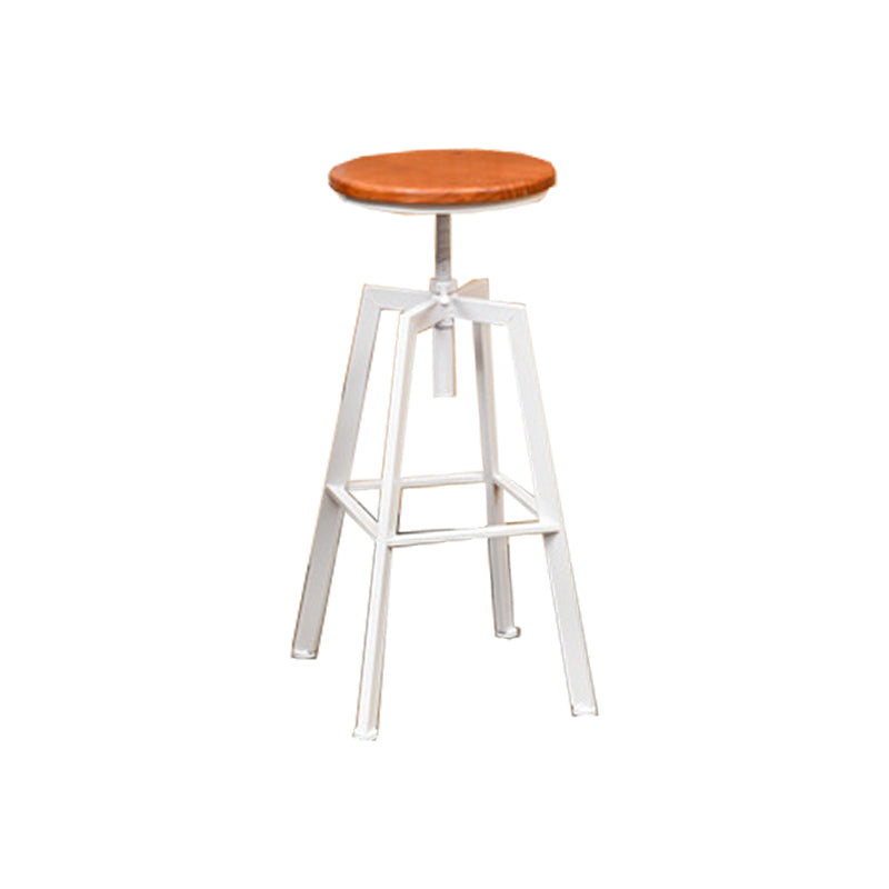 Industrial Metal Bar Stool Swivel Adjustable Height Patio Bar Stool