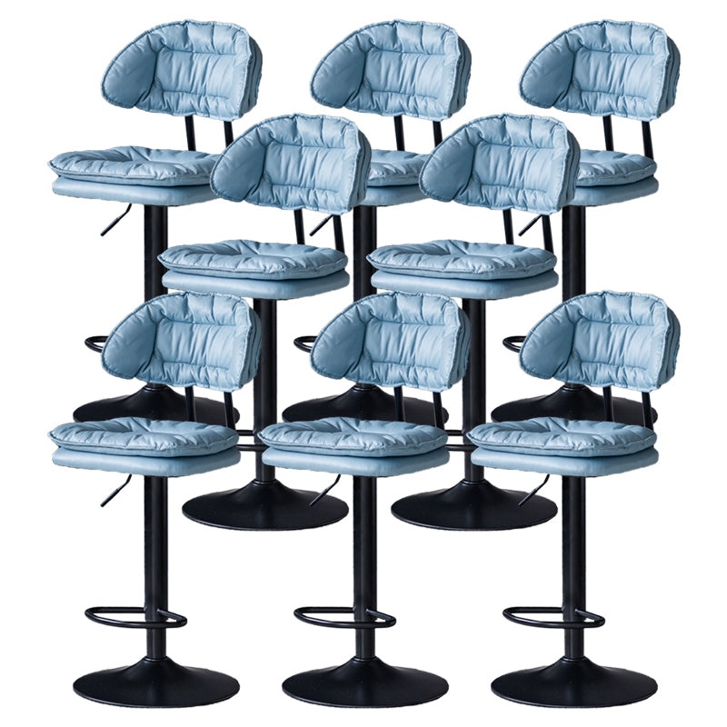 Industrial Metal Adjustable Swivel Barstool Patio Bar Stool with Cushion