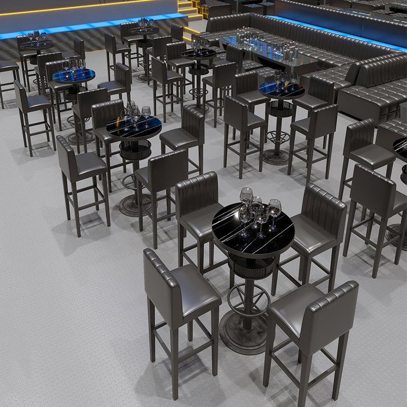 Industrial Style Bar Height Table Black Colour Bar Dining Table for Indoor