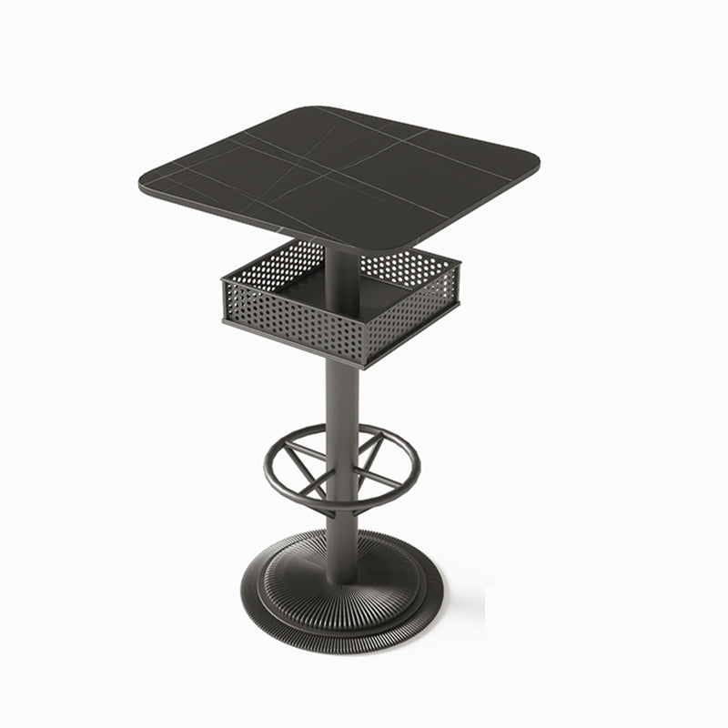 Industrial Style Bar Height Table Black Colour Bar Dining Table for Indoor