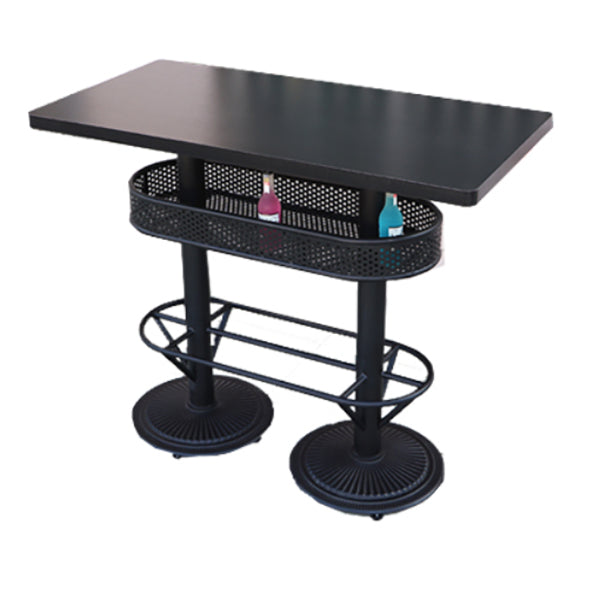 Industrial Style Bar Height Table Black Colour Bar Dining Table for Indoor