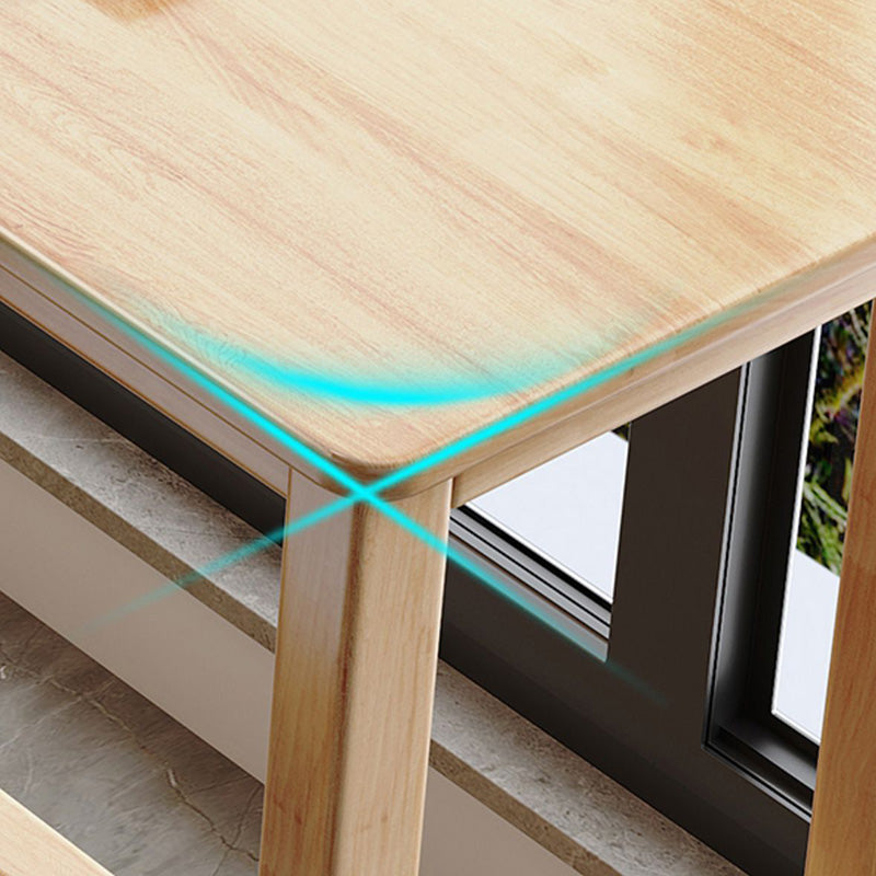 Contemporary Bar Dining Table Indoor Rectangle Wood Counter Table