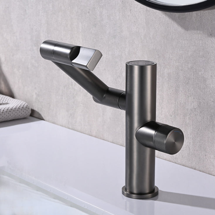 Waterfall Spout Basin Lavatory Faucet Modern Metal Lavatory Faucet