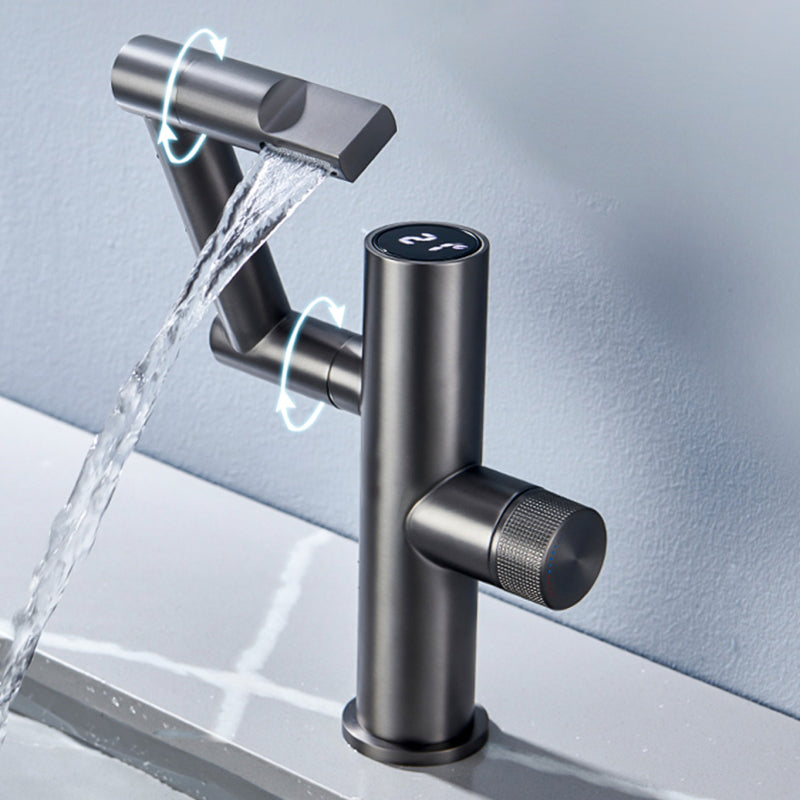 Waterfall Spout Basin Lavatory Faucet Modern Metal Lavatory Faucet