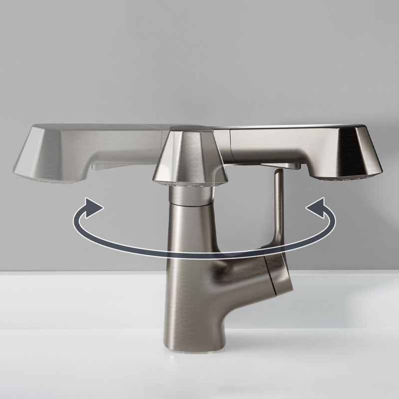 Lever Handles Lavatory Faucet Modern Vessel Sink Bathroom Faucet
