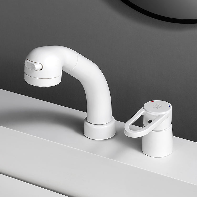 Modern Low Profile Kitchen Faucet Bathroom Sink Faucet in White