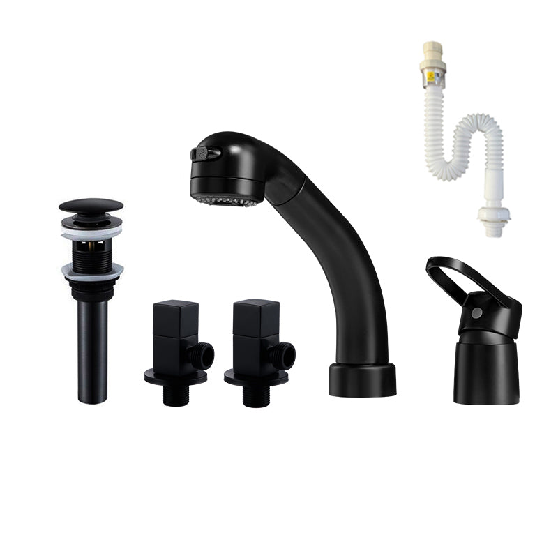 Modern Low Profile Kitchen Faucet Bathroom Sink Faucet in White