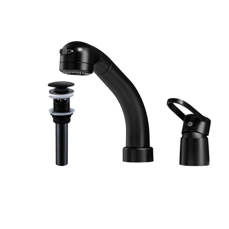 Modern Low Profile Kitchen Faucet Bathroom Sink Faucet in White