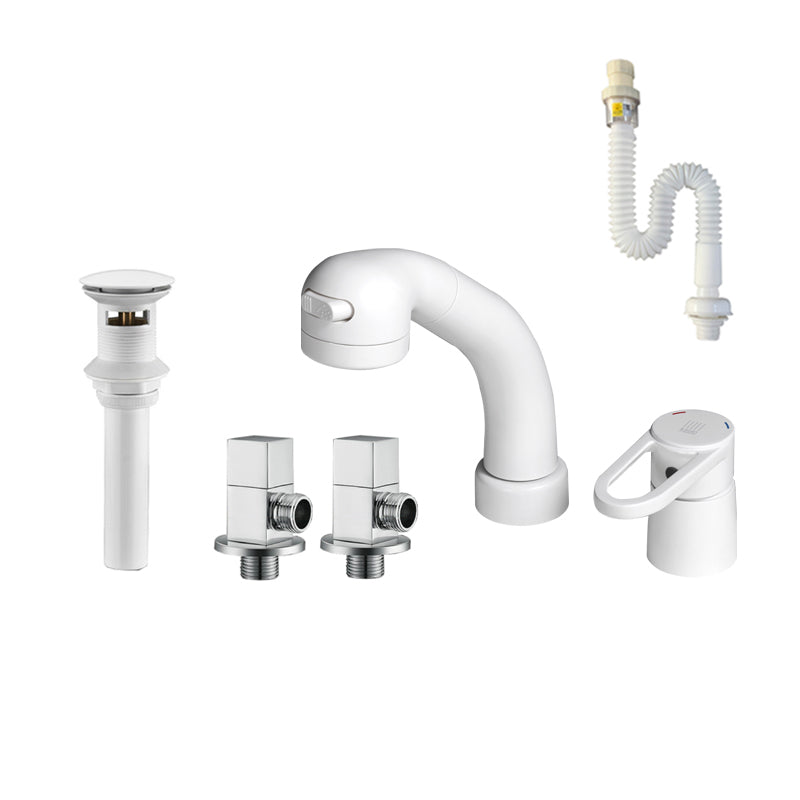 Modern Low Profile Kitchen Faucet Bathroom Sink Faucet in White