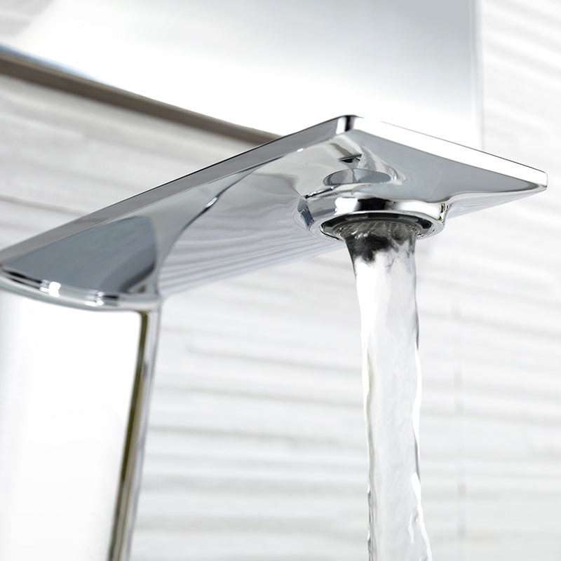Modern Square Brass Bathroom Sink Faucet with 2-Handle Sink Faucet