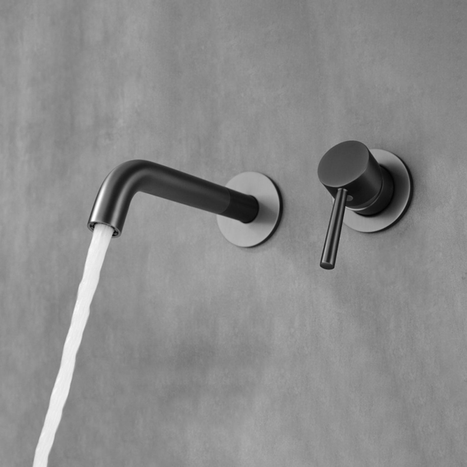 Single Handle Bathroom Faucet Modern Wall Mounted Widespread Lavatory Faucet