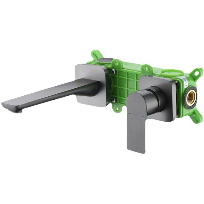 Metal Wall Mounted Bathroom Faucet Modern Widespread Sink Faucet