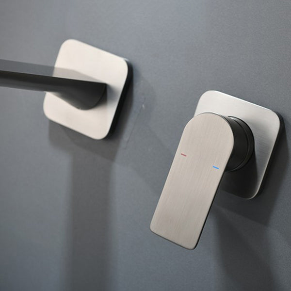 Metal Wall Mounted Bathroom Faucet Modern Widespread Sink Faucet