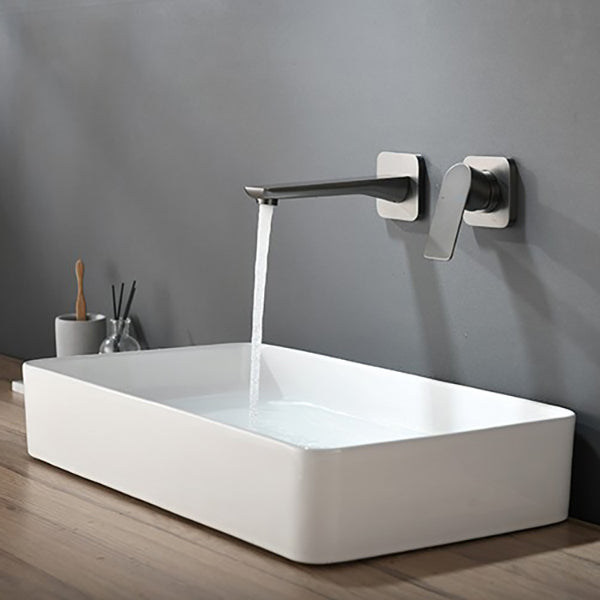 Metal Wall Mounted Bathroom Faucet Modern Widespread Sink Faucet