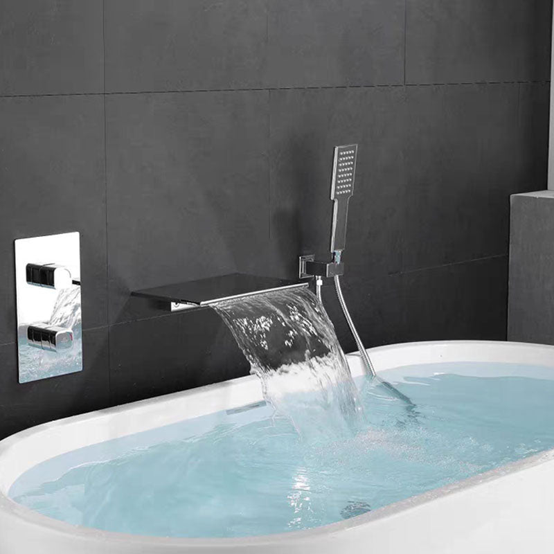 Wall Mounted Metal Freestanding Tub Filler Waterfall Freestanding Faucet