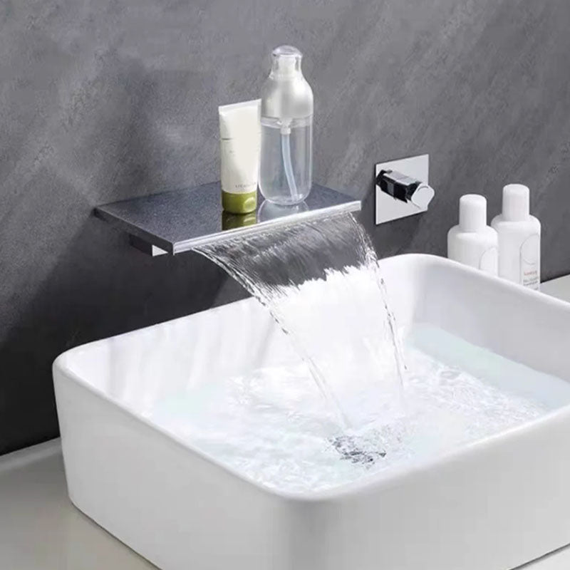 Wall Mounted Metal Freestanding Tub Filler Waterfall Freestanding Faucet