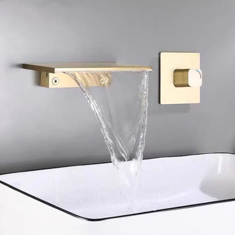 Wall Mounted Metal Freestanding Tub Filler Waterfall Freestanding Faucet