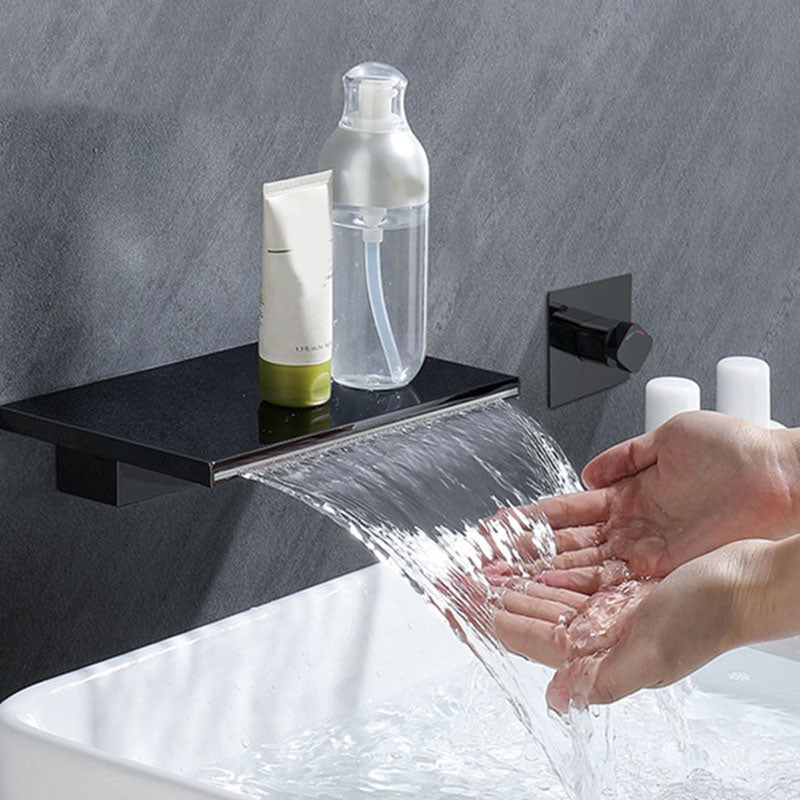 Modern Fixed Bathroom Faucet Wall Mounted Metal Tub Faucet Trim