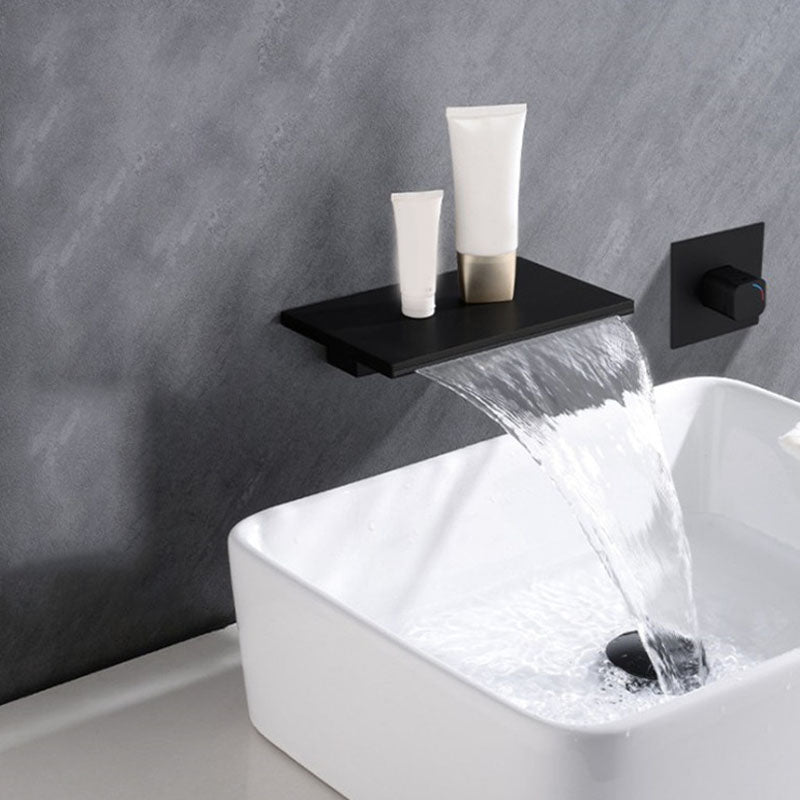 Modern Fixed Bathroom Faucet Wall Mounted Metal Tub Faucet Trim