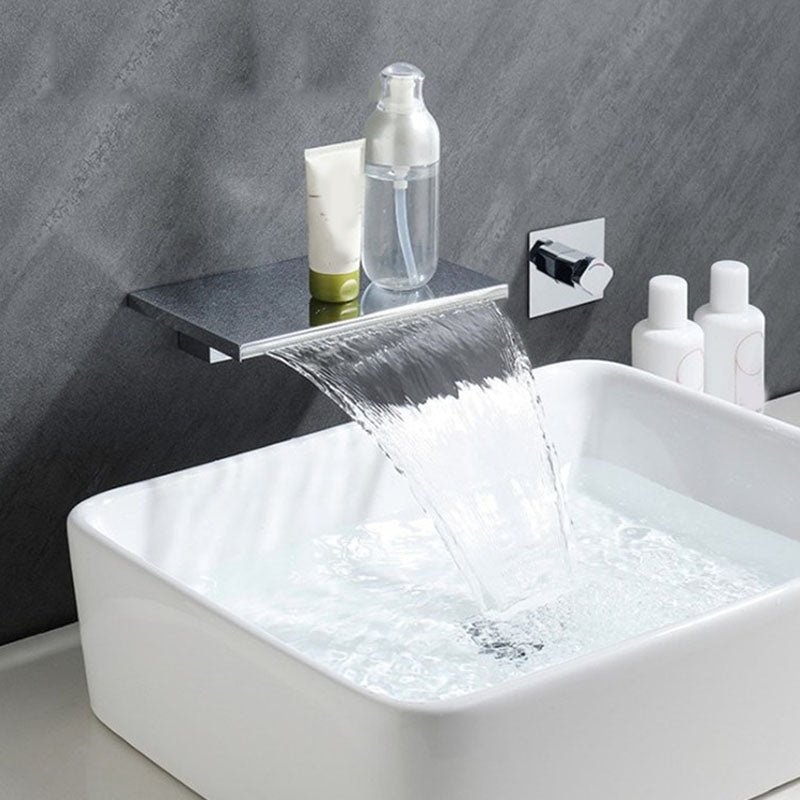 Modern Fixed Bathroom Faucet Wall Mounted Metal Tub Faucet Trim