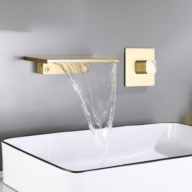 Modern Fixed Bathroom Faucet Wall Mounted Metal Tub Faucet Trim