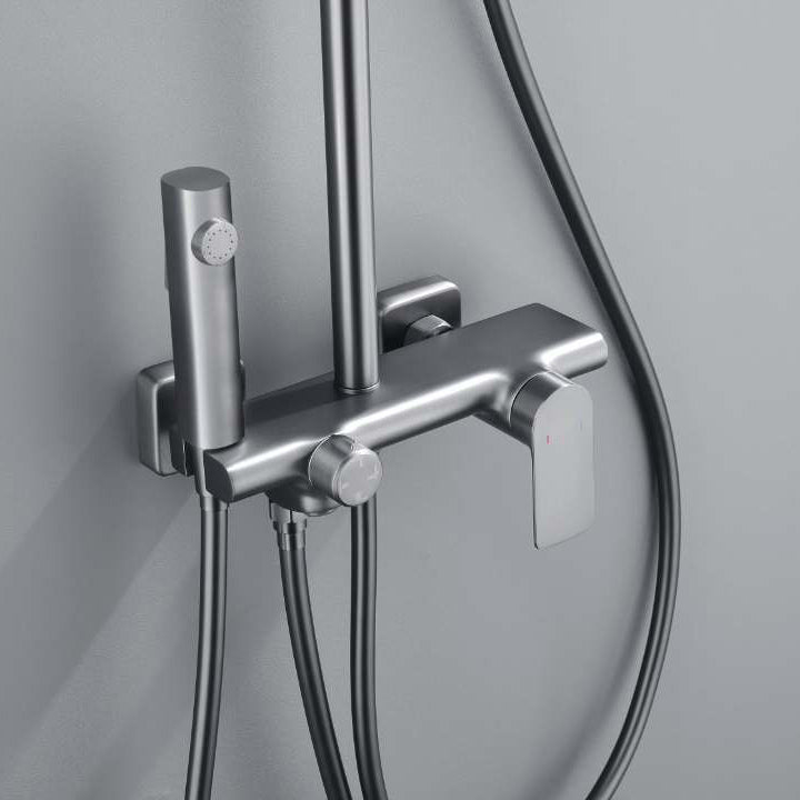 Temperature Control Shower System  Valve Included Brass Wall Mounted Shower Combo