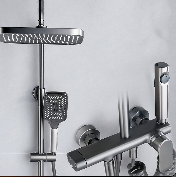 Adjustable Spray Pattern Shower System  Valve Included Brass Wall Mounted Shower Combo