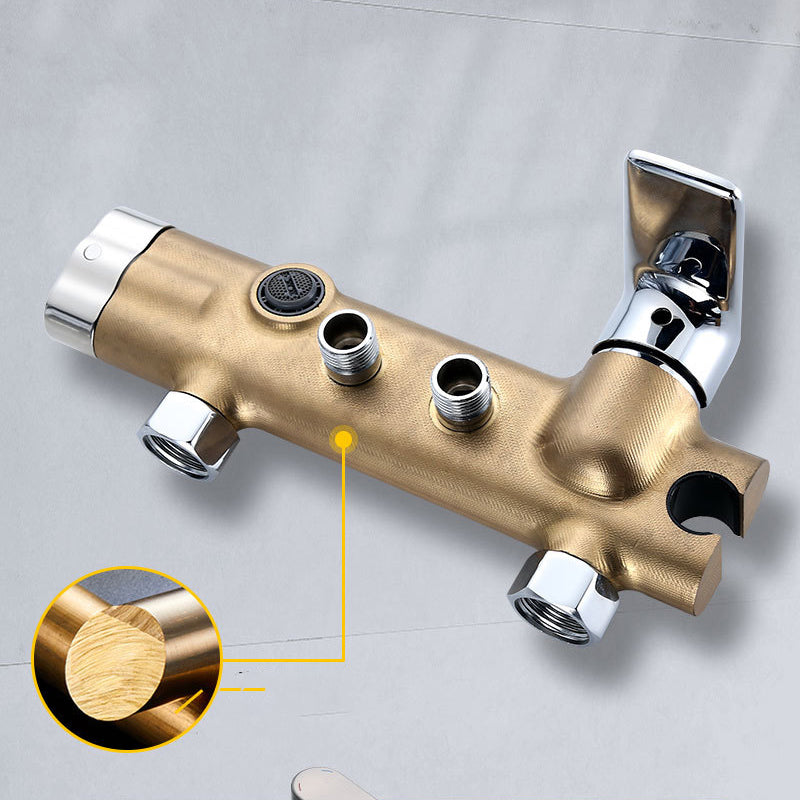Adjustable Spray Pattern Shower System  Valve Included Brass Wall Mounted Shower Combo