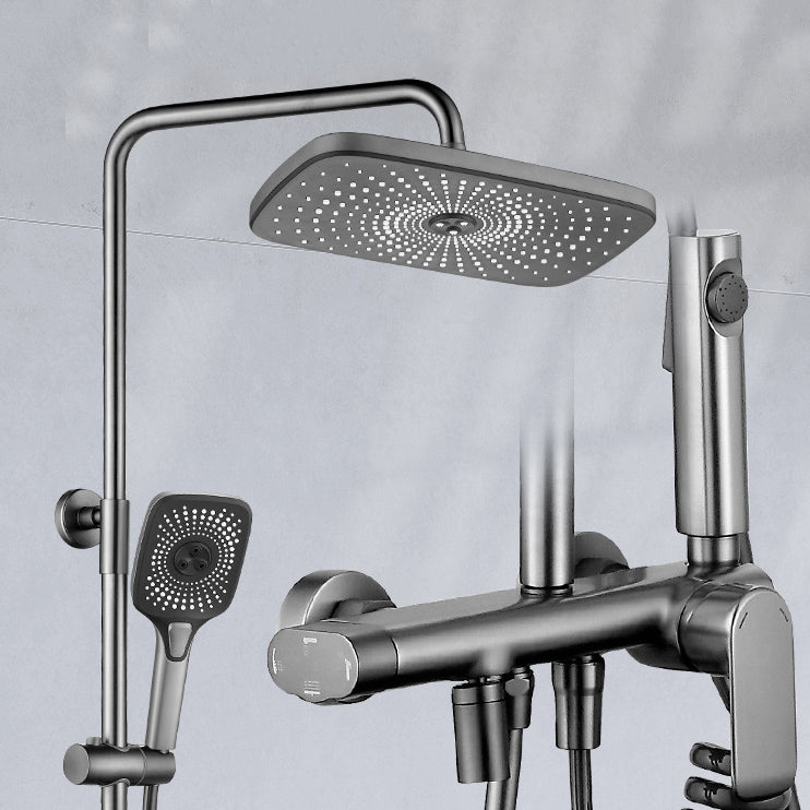 Adjustable Spray Pattern Shower System  Valve Included Brass Wall Mounted Shower Combo