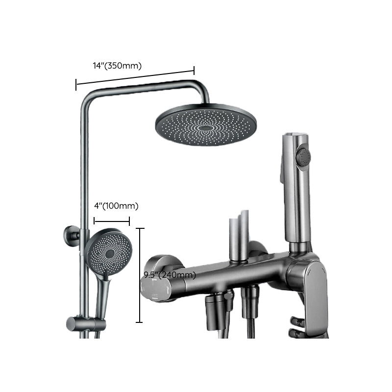 Adjustable Spray Pattern Shower System  Valve Included Brass Wall Mounted Shower Combo
