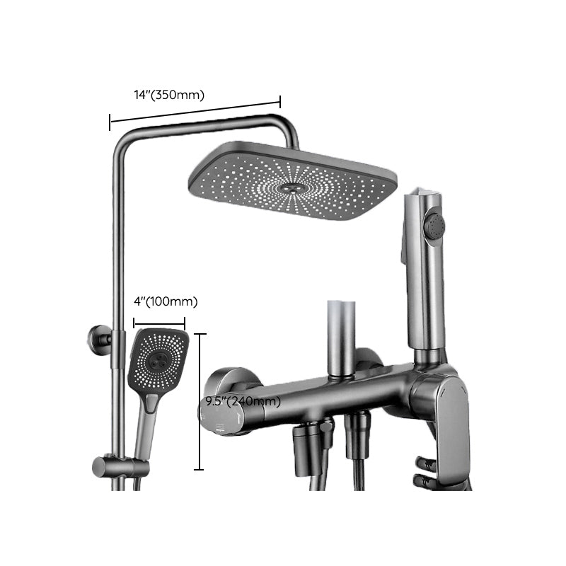 Adjustable Spray Pattern Shower System  Valve Included Brass Wall Mounted Shower Combo