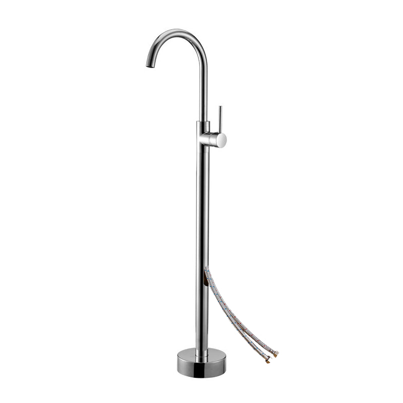 Floor Mounted Metal Freestanding Tub Filler One Handle Freestanding Tub Filler Trim