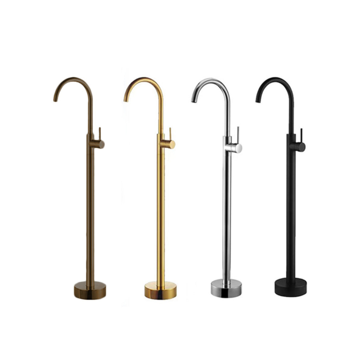 Floor Mounted Metal Freestanding Tub Filler One Handle Freestanding Tub Filler Trim
