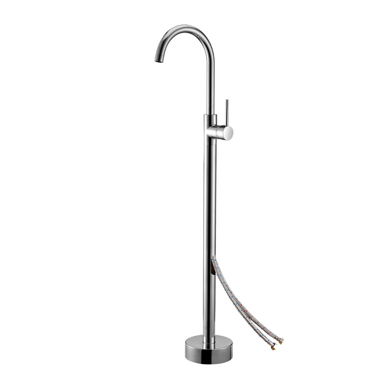 Floor Mounted Metal Freestanding Tub Filler One Handle Freestanding Tub Filler Trim