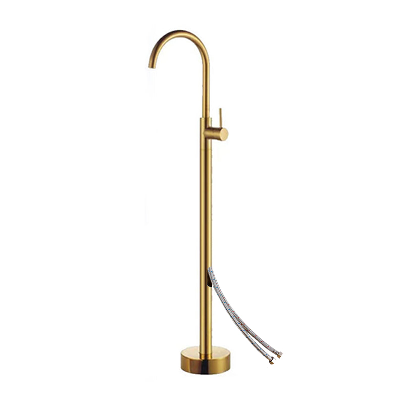 Floor Mounted Metal Freestanding Tub Filler One Handle Freestanding Tub Filler Trim