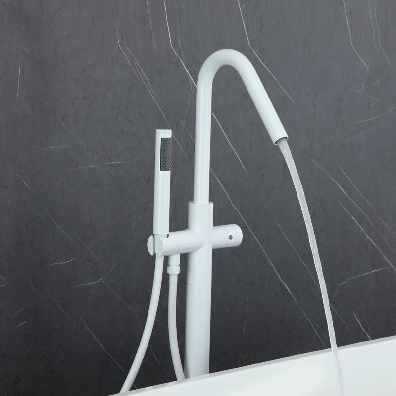 Floor Mounted Metal Freestanding Tub Filler Elbow Freestanding Bathtub Faucet