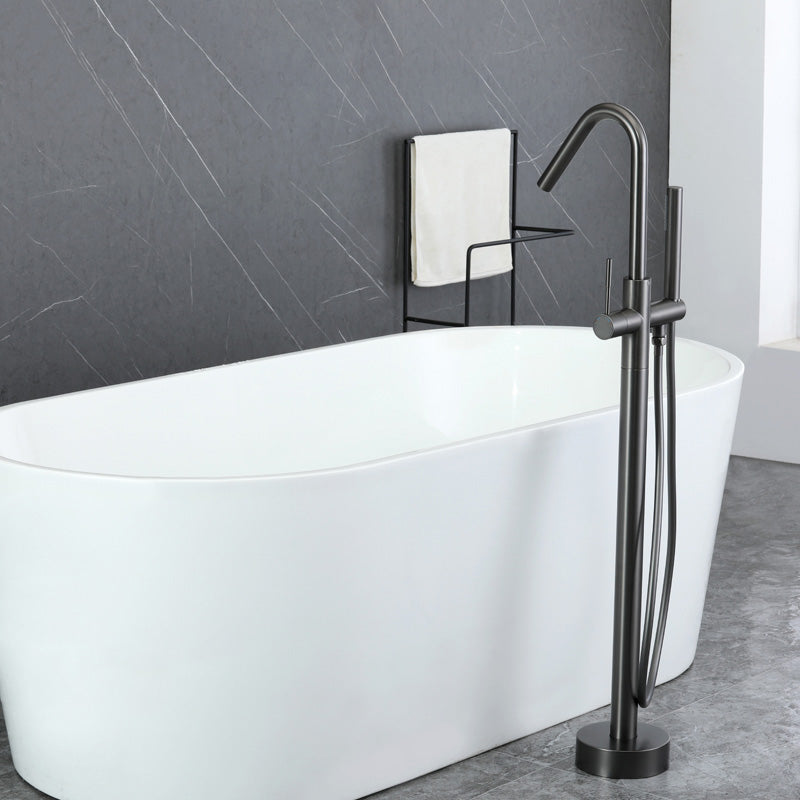 Floor Mounted Metal Freestanding Tub Filler Elbow Freestanding Bathtub Faucet