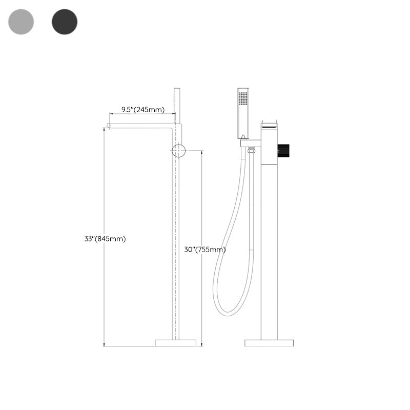 Modern Freestanding Faucet Metal Freestanding Tub Filler Trim