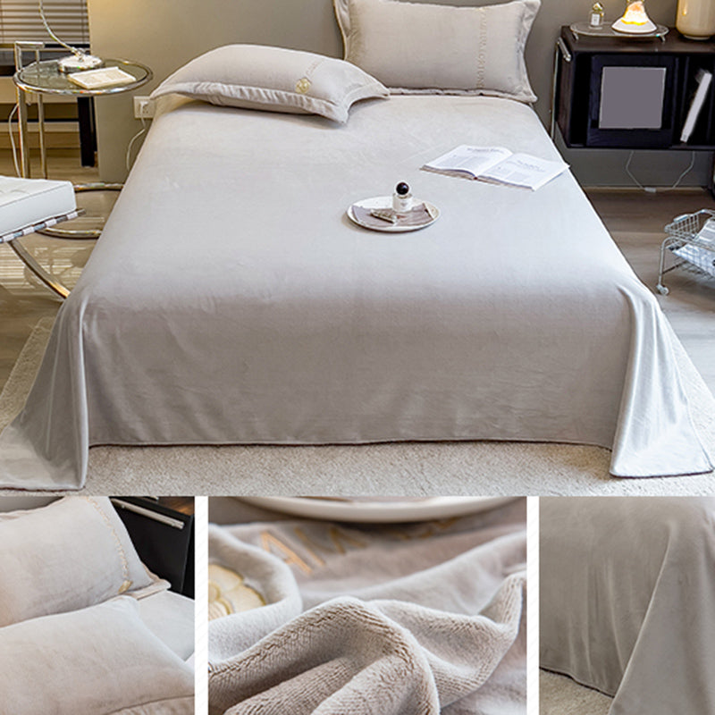 Solid Color Bed Sheet Set Breathable Polyester Bed Sheet Set