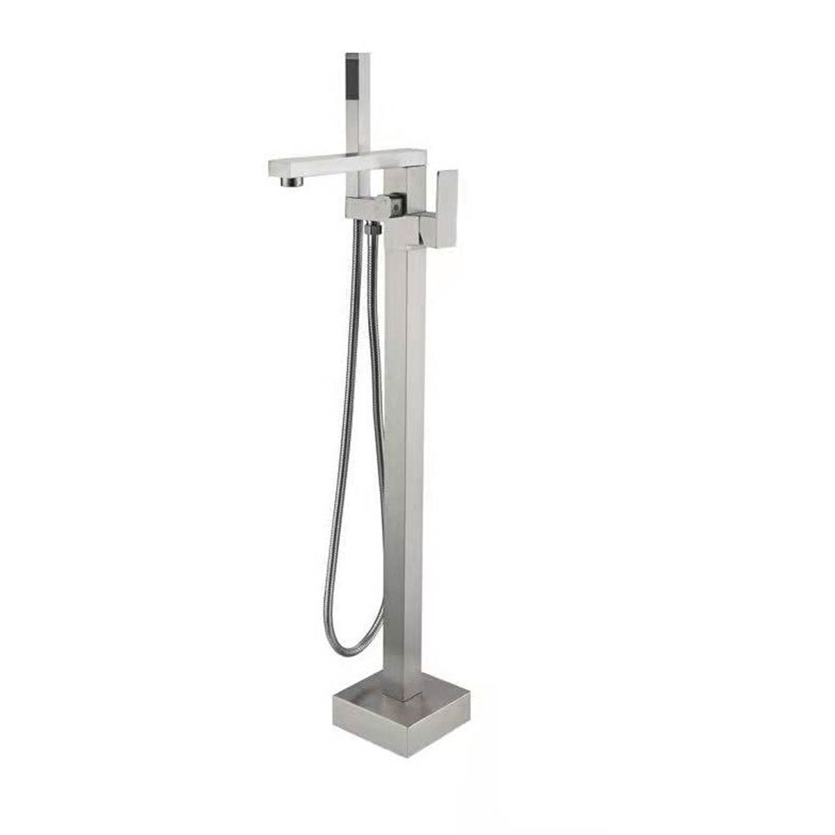 Modern Freestanding Tub Filler Trim Brass Floor Mounted with Risers Freestanding Faucet