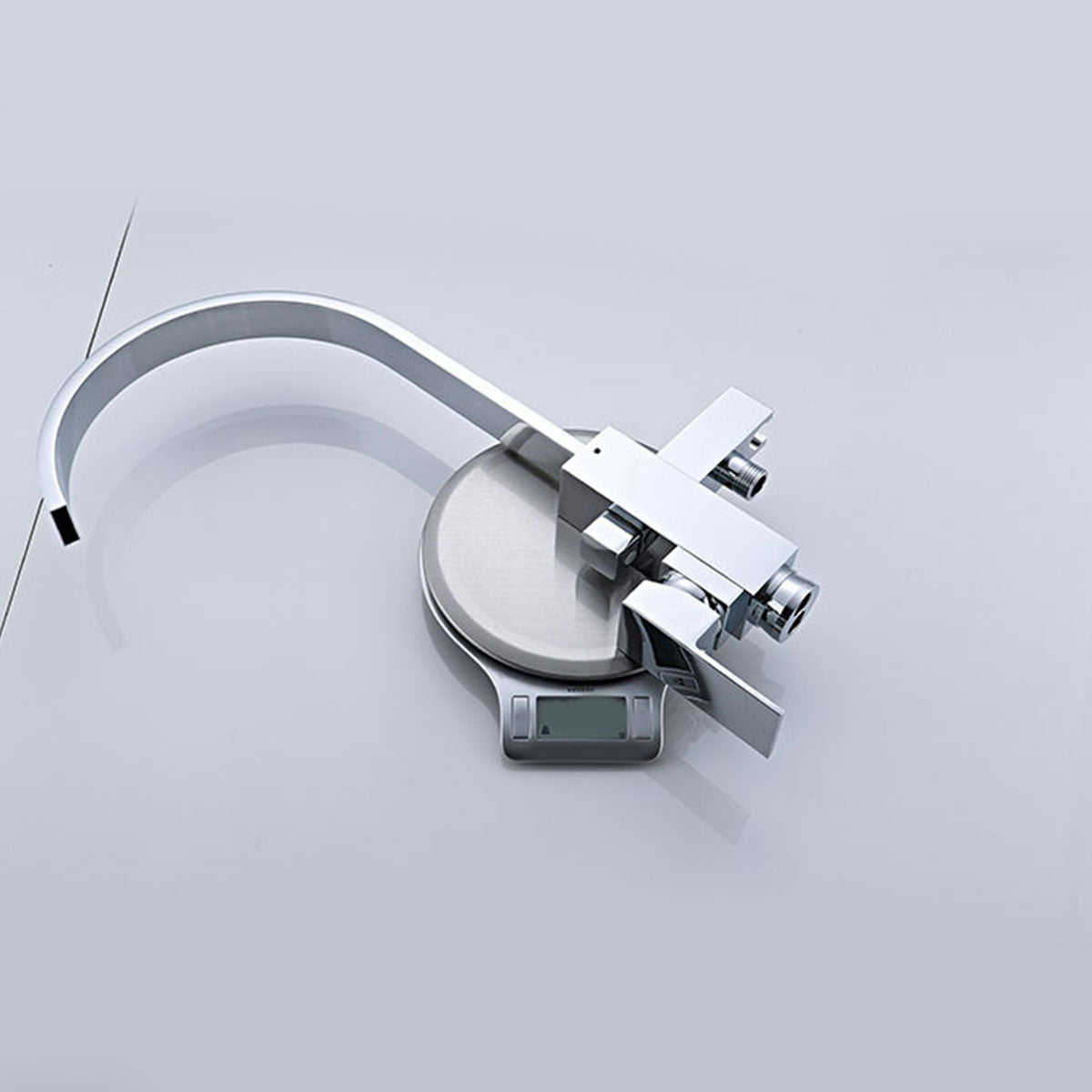 Modern Freestanding Tub Filler Trim Brass Floor Mounted with Risers Freestanding Faucet