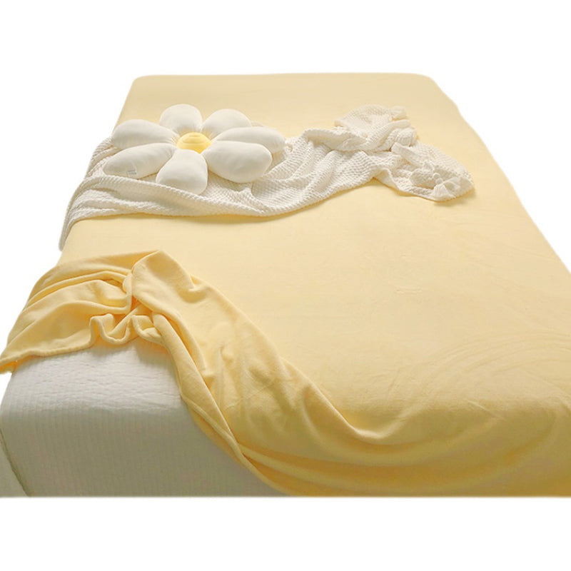 Solid Color Bed Sheet Set Soft & Smooth Bed Sheet Set with Fade Resistant