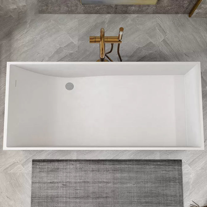 Soaking Rectangular Bathtub Antique Finish Back to Wall Bath Tub