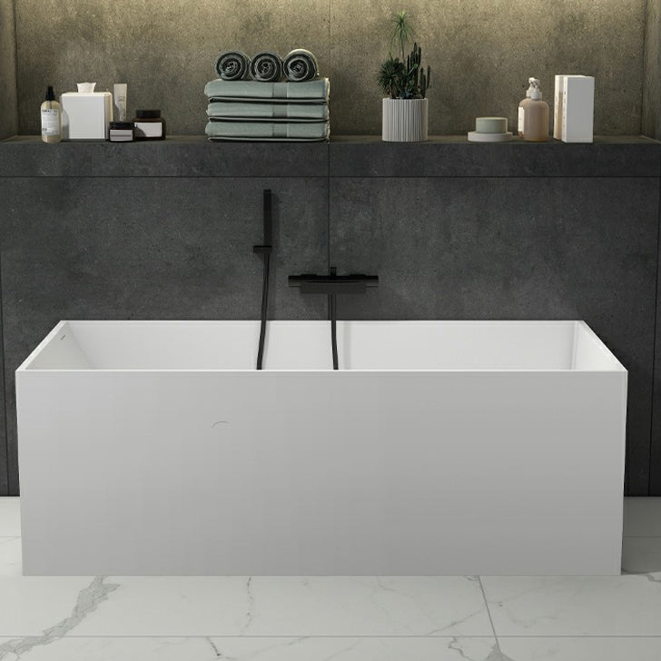 Soaking Rectangular Bathtub Antique Finish Back to Wall Bath Tub