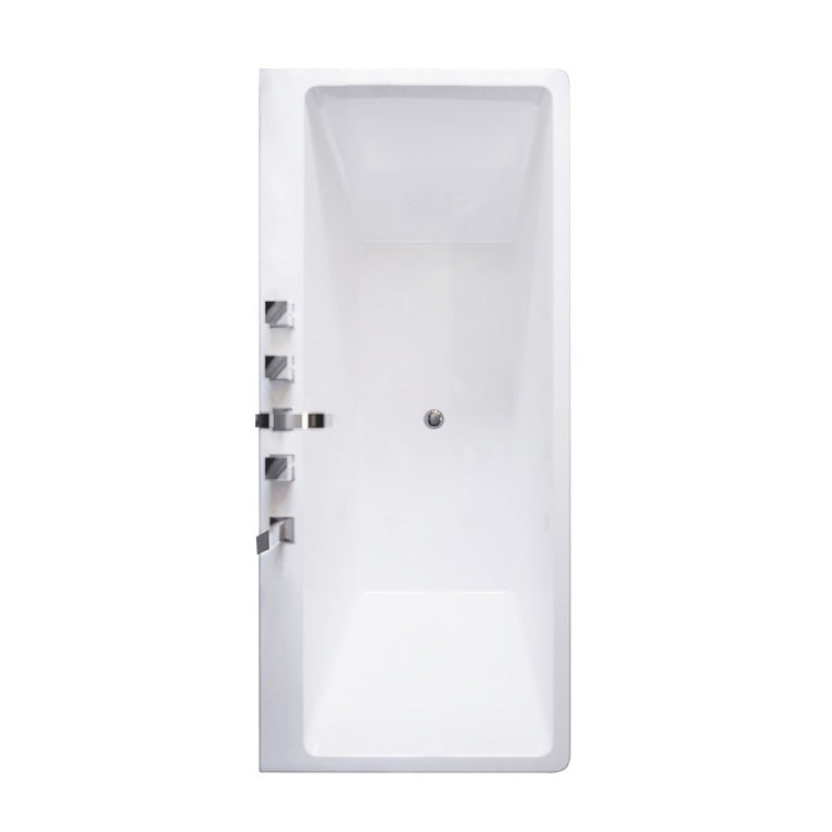 Acrylic Bathtub Drop-in Soaking Bathtub in White , 29.53-inch Wide