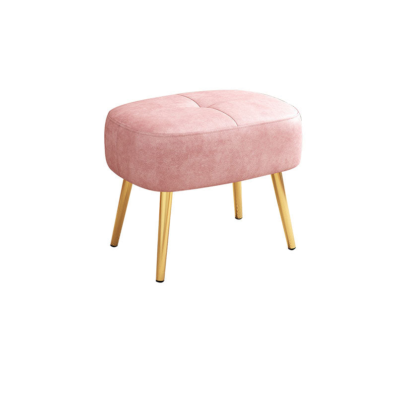 Solid Color Leather Standard Stool Modern Style Simple Household Rectangular Stool